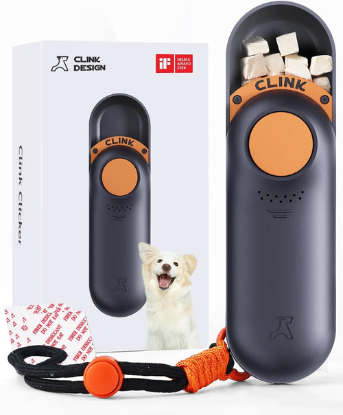 Clicker Dog Trainer & Dog Treat Dispenser - Durable! Easy to Clean!