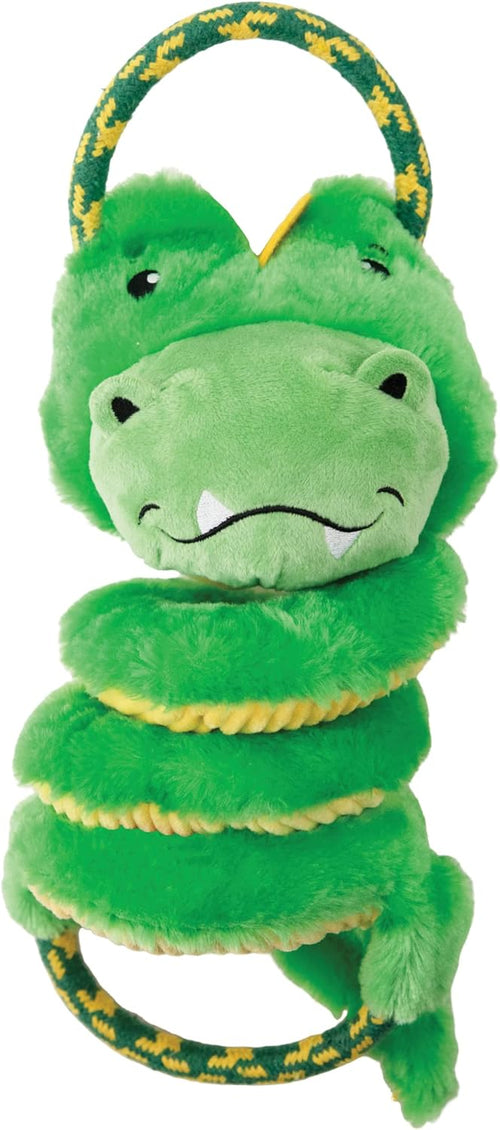 Charming Pet Springys Gator Plush Dog Tug Toy