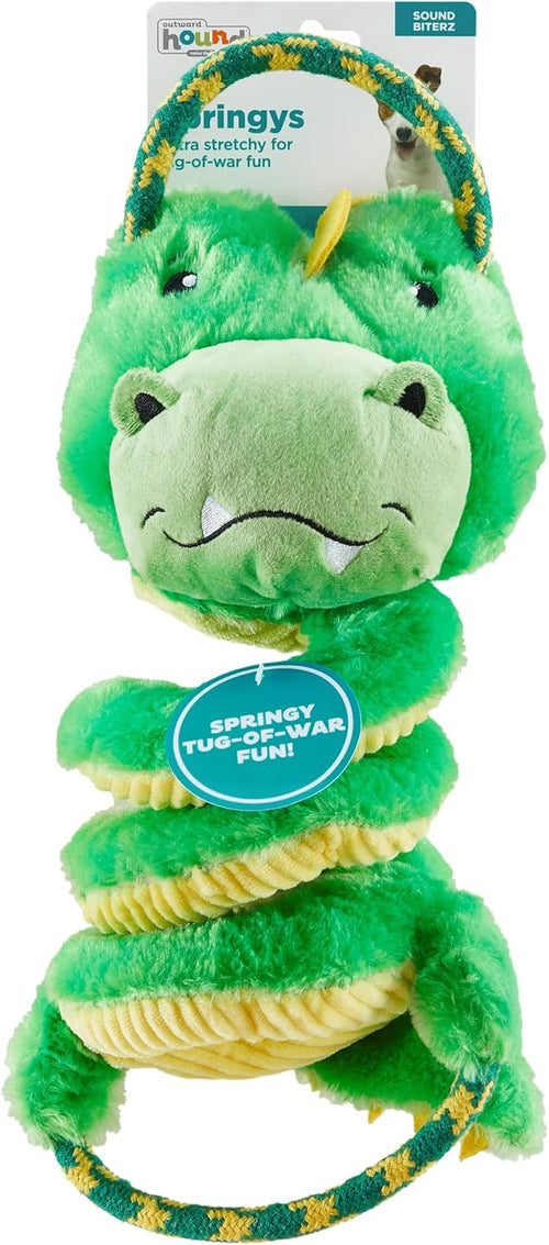 Charming Pet Springys Gator Plush Dog Tug Toy